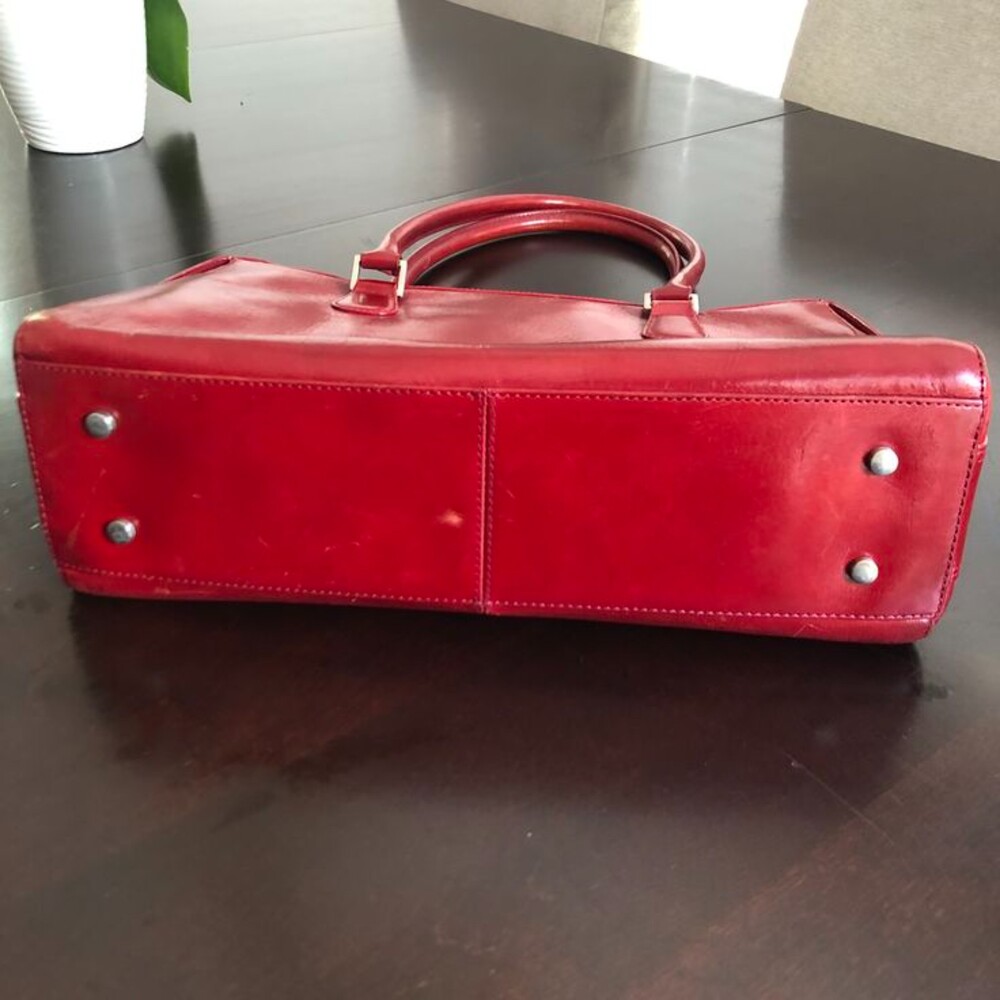 HOBO International Red Satchel Handbag Purse Shoulder Bag - Picture 5 of 15